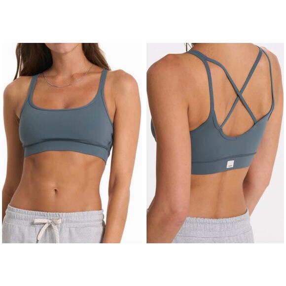 Vuori Tops - VUORI Mind Set Strappy Sports Bra Stone Blue Color Light Support Size XS MINT!